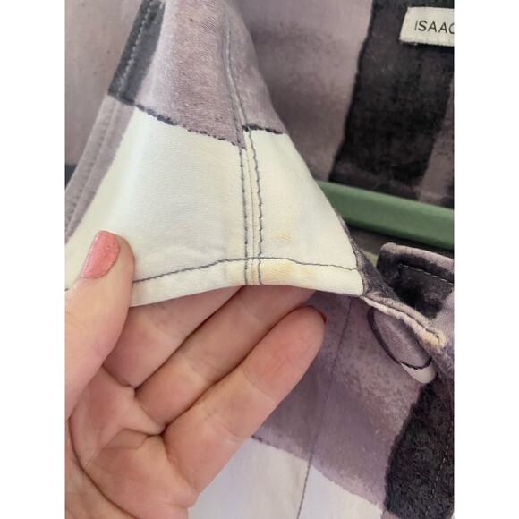 Women Isaac Mizrahi Live Dress and Topper Jacket Size 12 Gray and White Pockets - Picture 8 of 13